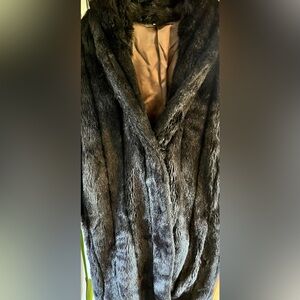 Beautiful G Cassarette black vintage faux fur coat